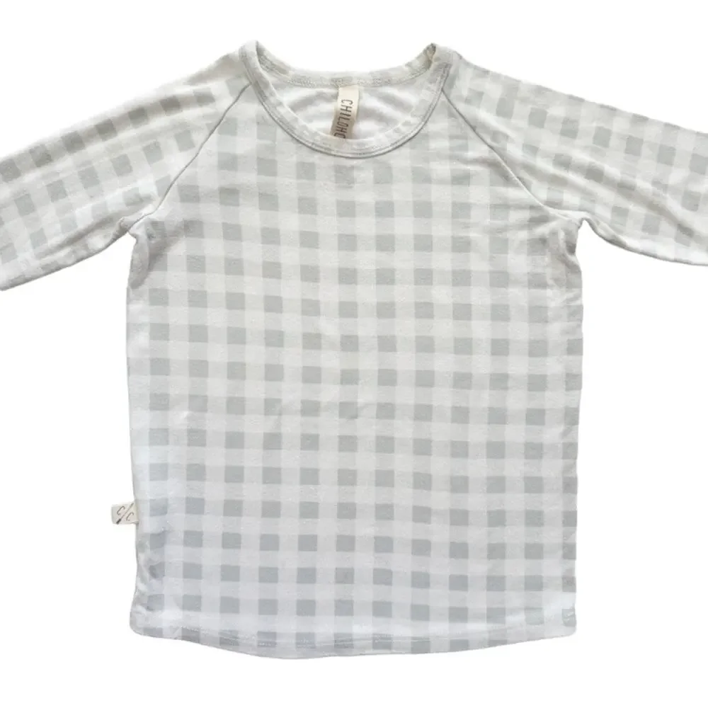 Childhoods Gray Gingham Rib Knit Set Size 3T